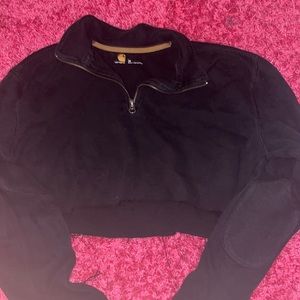 carhartt cropped black quarter zip!